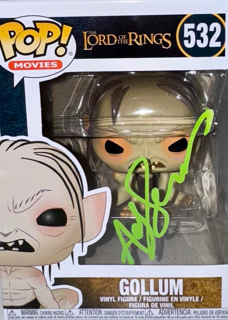Andy Serkis Signed Funko Pop #532 "Gollum" (LOTR) - OC Celebrity Marketing